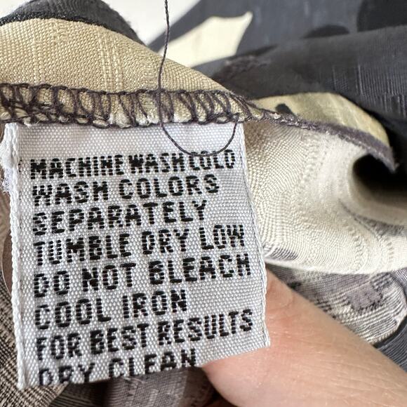 Tommy Bahama Washable Silk Hawaiian Shirt Tropical Leaves Button Front Men's XL - Picture 6 of 9